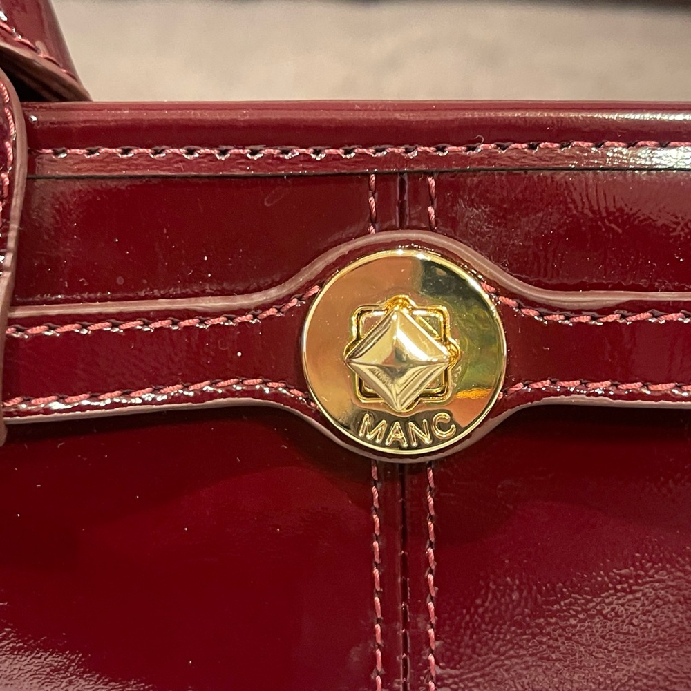 AUTHENTIC ONCE-USED MANC BABY JANE BURGUNDY HANDBAG- sold out online! - Picture 9 of 11